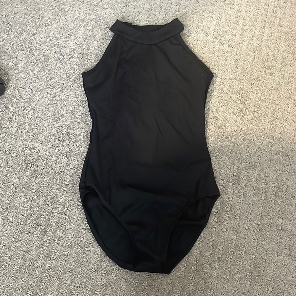 High Neck Black Leotard